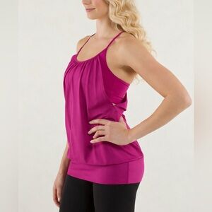 Lululemon No Limits Tank in Raspberry